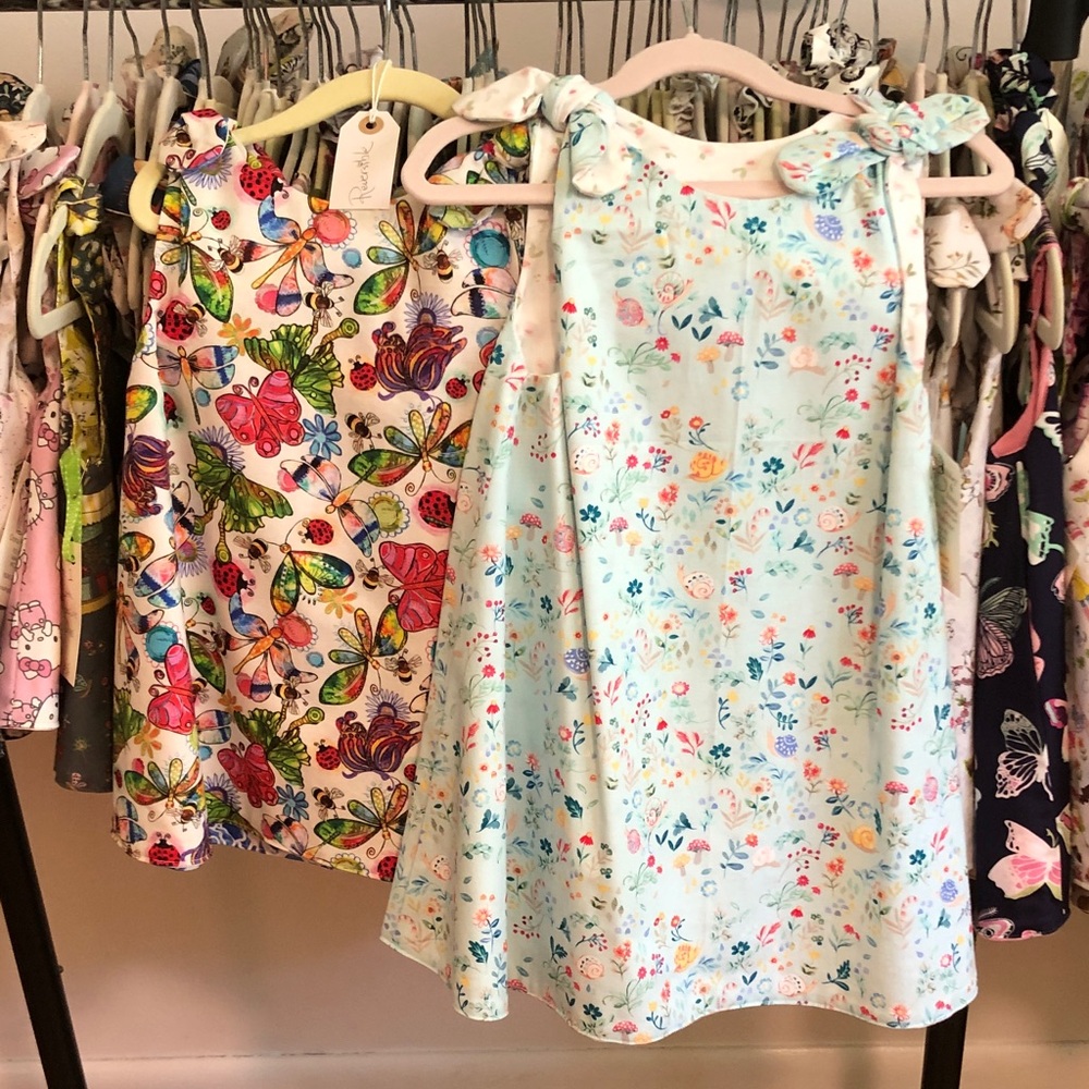 2 girls reversible dresses.